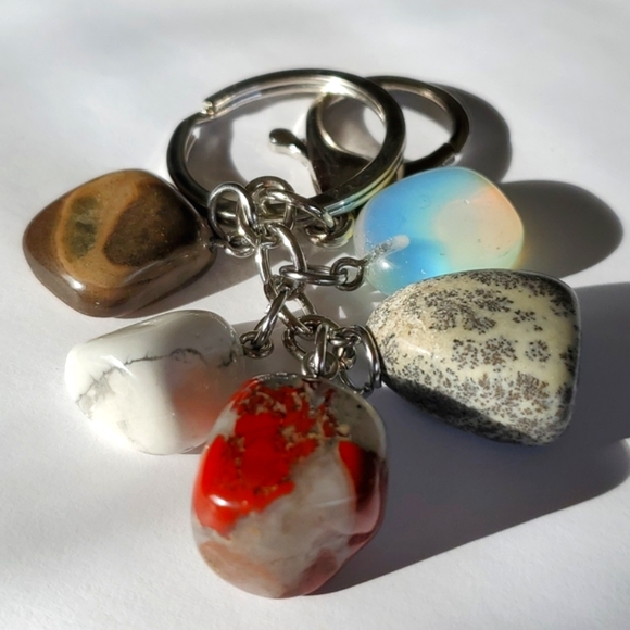 Natural Healing Tumbled Gemstones Keychain or Purse Charm etc. - Picture 4 of 13